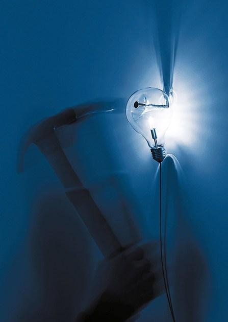 DAVIDE GROPPI Галогенный бра из металла и стекла Edison sun-id-1514499 - Вид №1