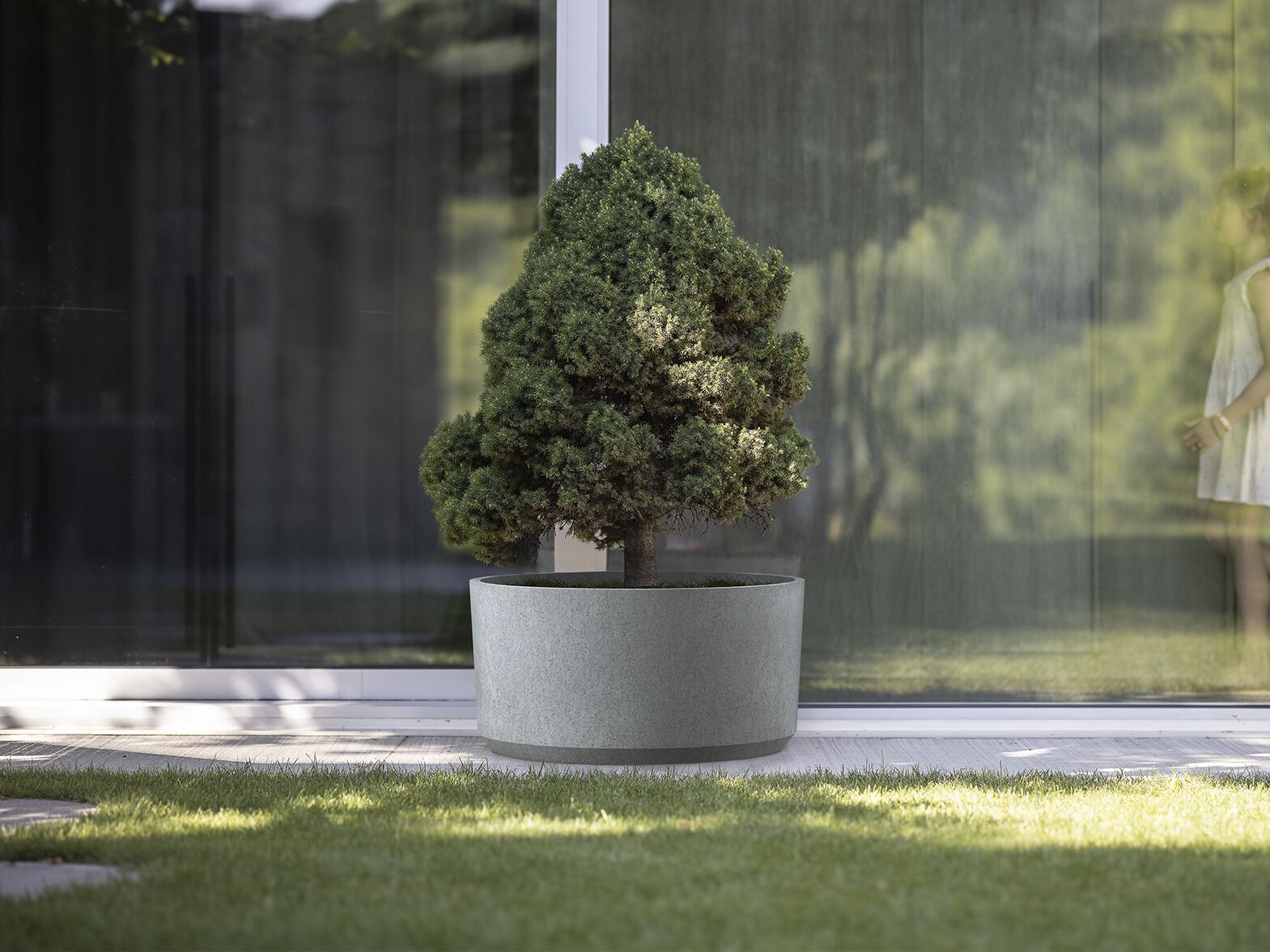 Круглый бетонный горшок Betoni Simple ARCH-00148856 - Вид №1