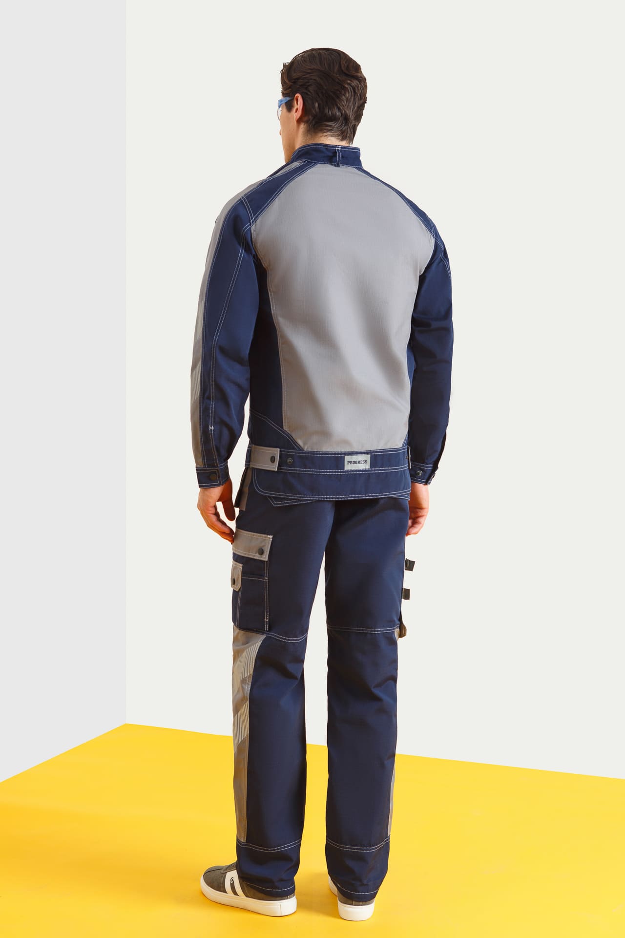 68832 Костюм "Прогресс" темно-синий с серым  Летняя спецодежда  размер 44-46/170-176  - Вид №9