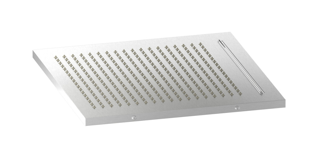 Полувстроенный верхний душ с режимами - дождь и водопад WE ARE IB av360ss Brushed Nickel Aqua