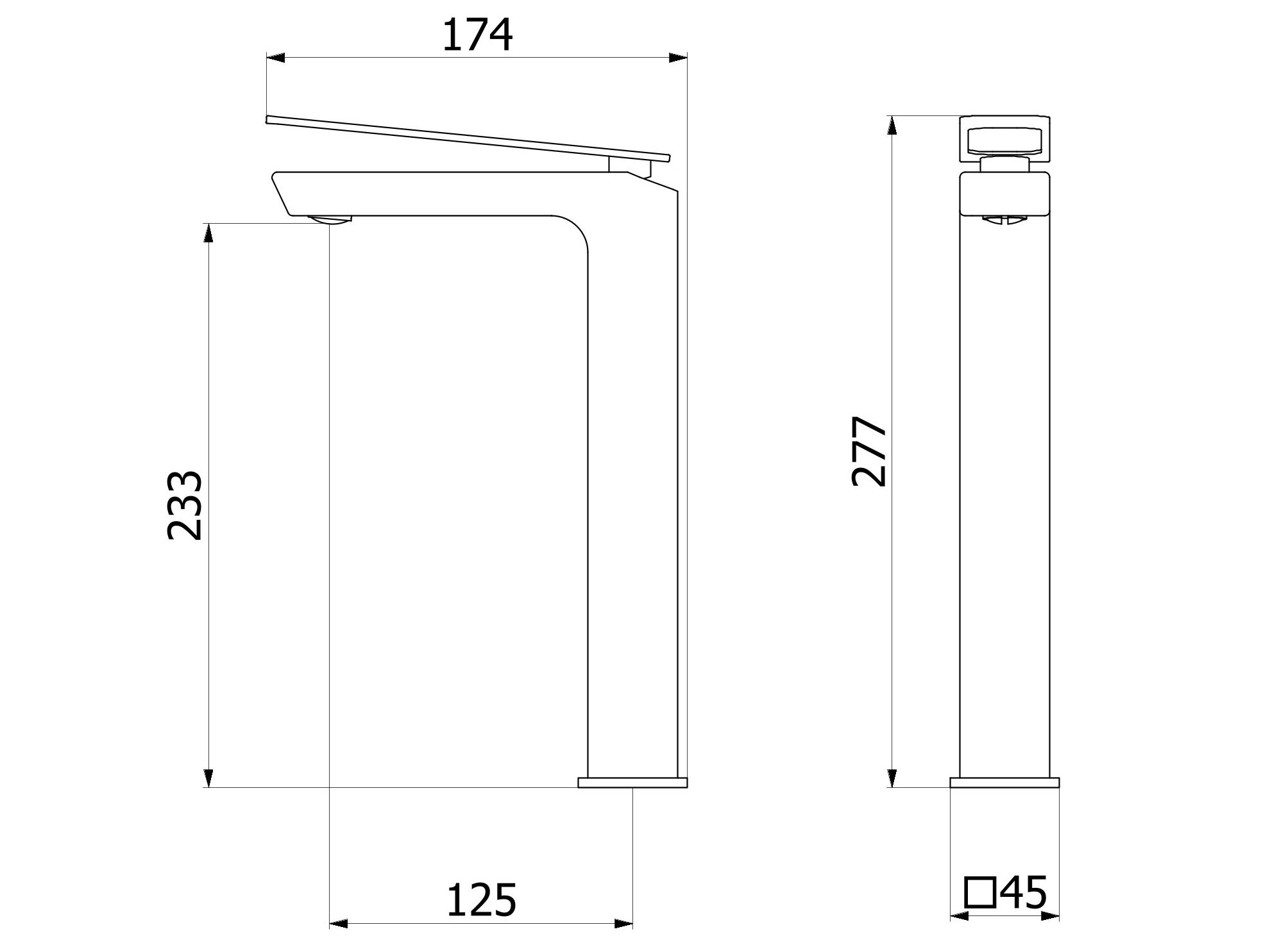 Смеситель для раковины с автоматическим сливом IB K3 ARCH-00103711 - Вид №2