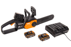 16451805 Бесщеточная цепная аккумуляторная пила ChainSaw 40 В, 2х2.0 А*ч, двойное ЗУ WG381E WORX