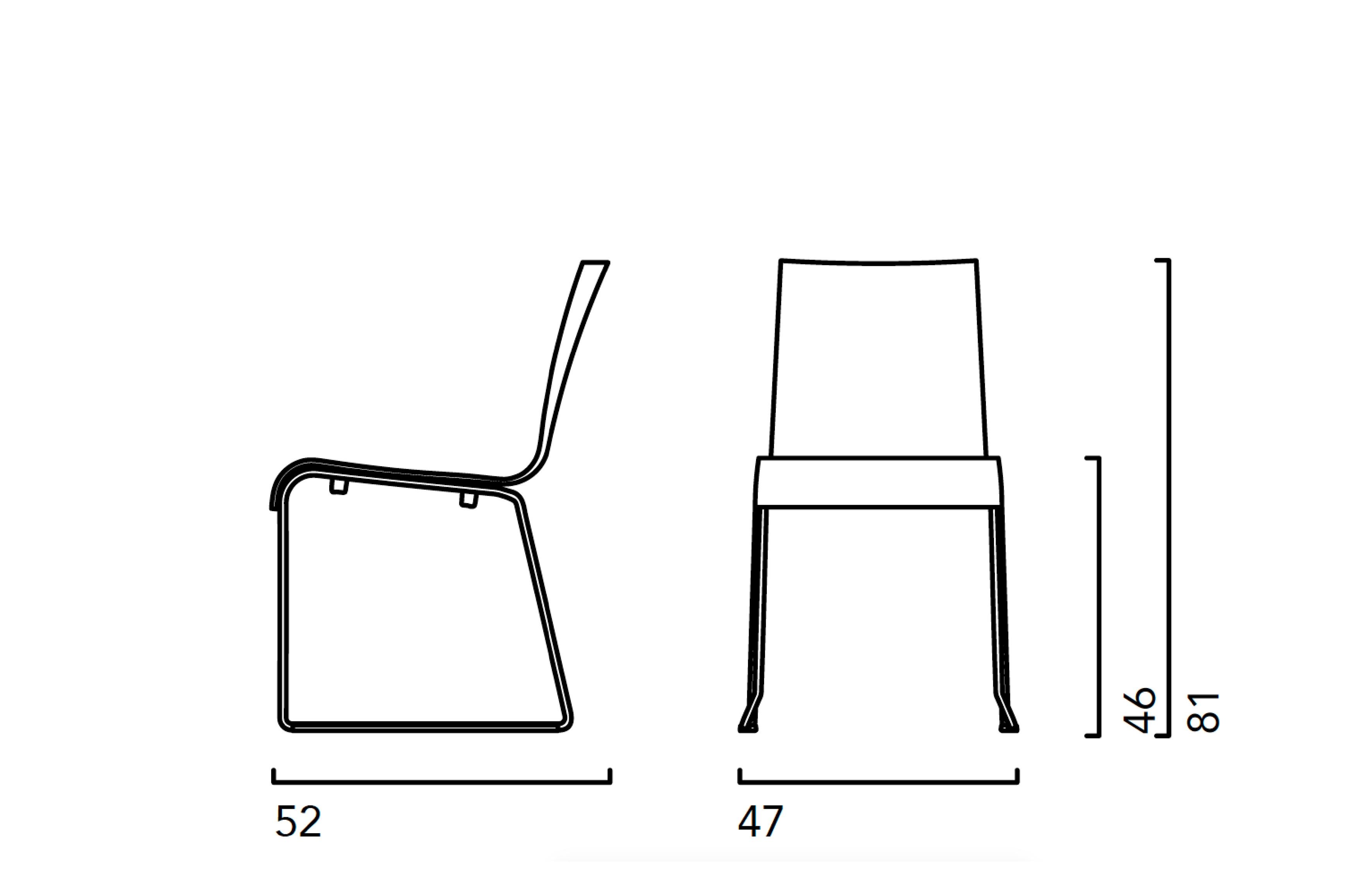 Штабелируемый стул с мягкими салазками Crassevig Азия ARCH-00056735 - Вид №3
