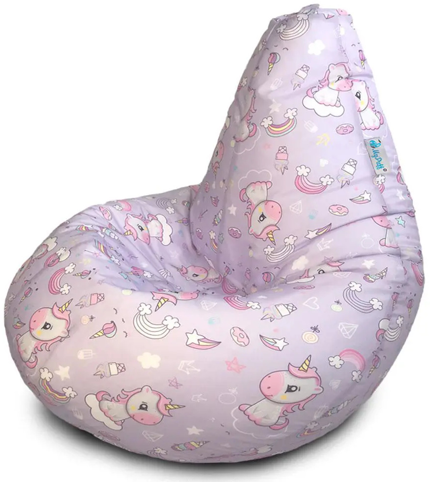 90668083 Мягкое кресло-мешок Mypuff b_602 XXXL Стандарт, большой оксфорд, волшебный единорог STLM-0330814