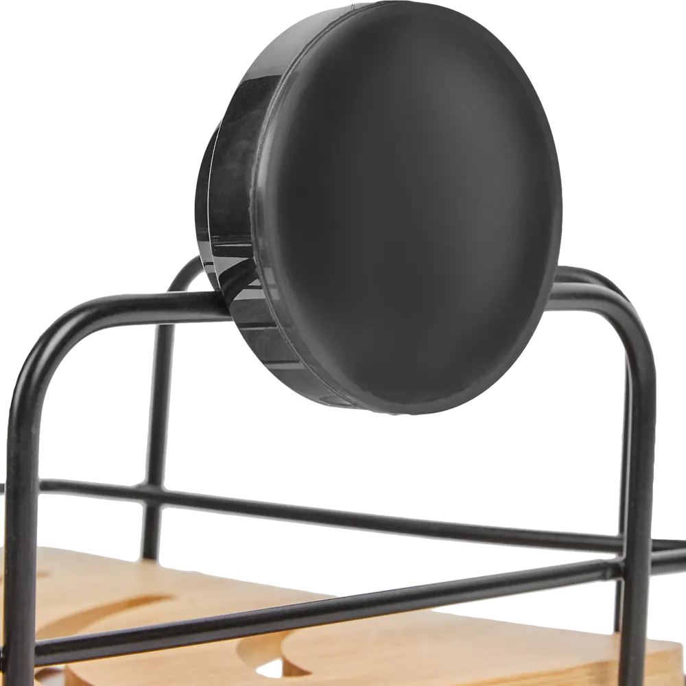 Полка для ванной угловая Primanova одноярусная 20 см цвет черный Бамбук STLM-2024572 - Вид №1