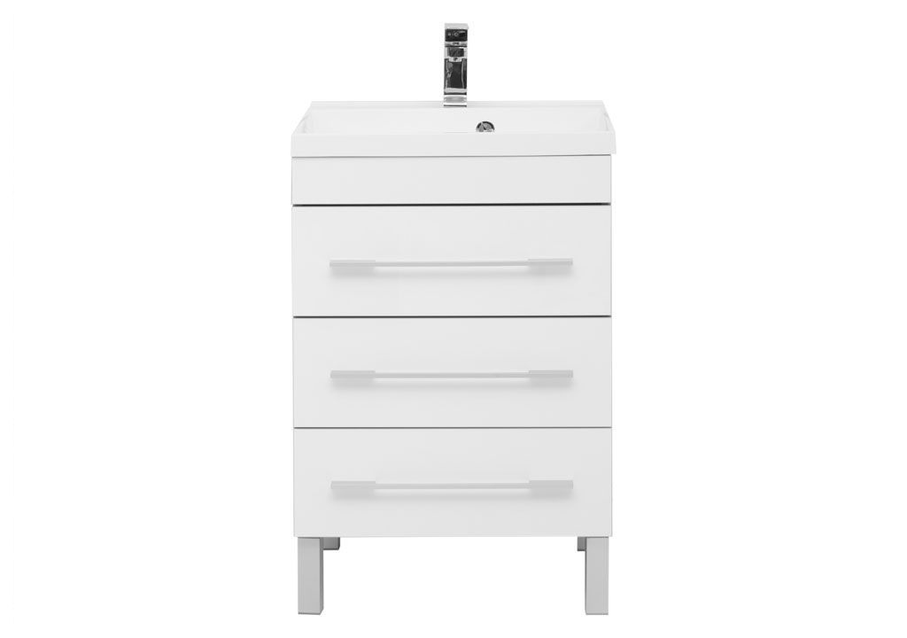 Тумба с раковиной Aquanet Верона NEW 58 белый (напольная 3 ящика) 0017825300204117 - Вид №2