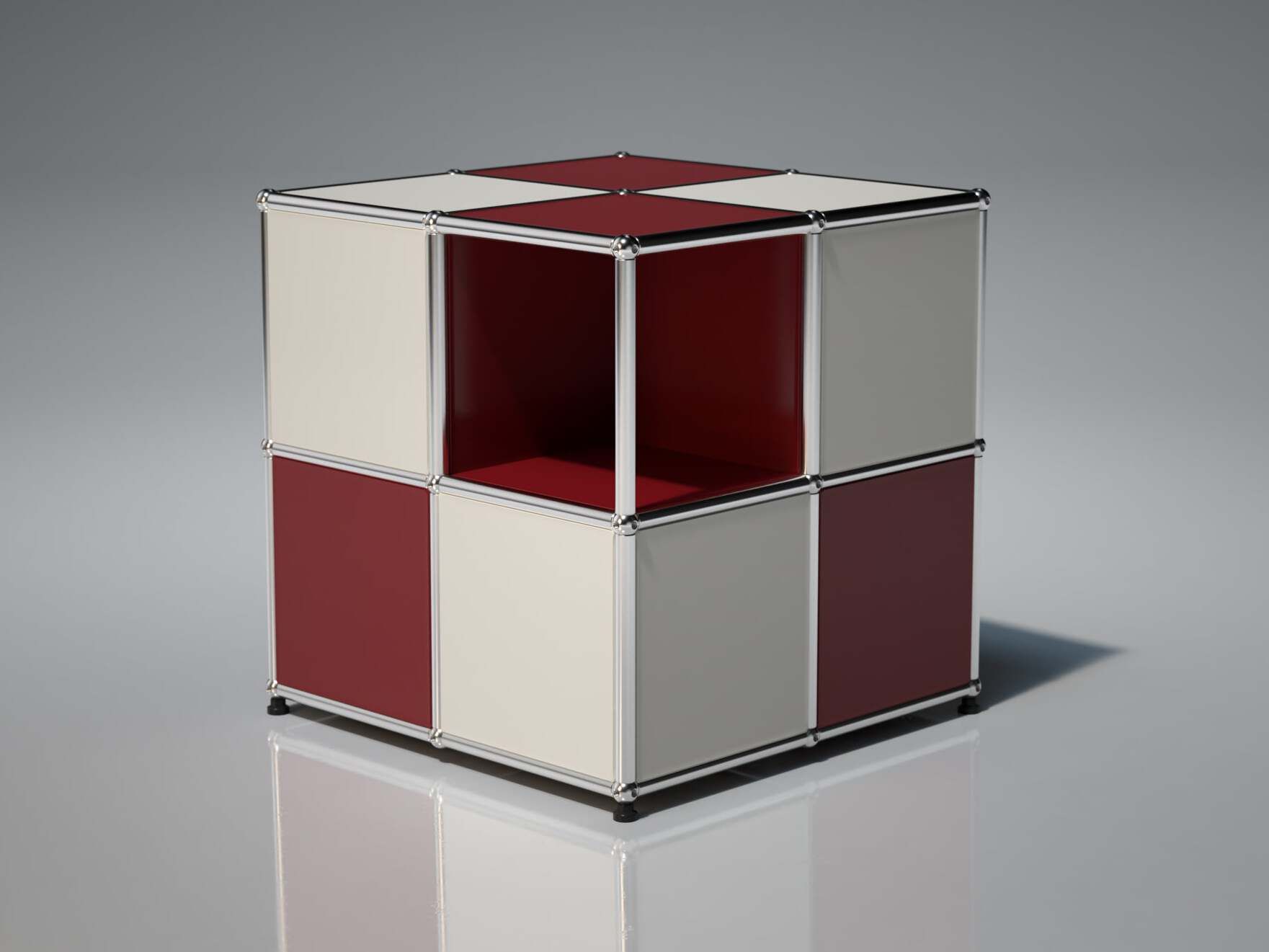 Стальной журнальный столик с отсеком для хранения USM TESSELLATE ARCH-00064241 - Вид №2