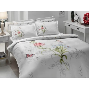 91528591 Комплект постельного белья Tac Satin Delux 4245-30164, евро, сатин, розовый STLM-1402609