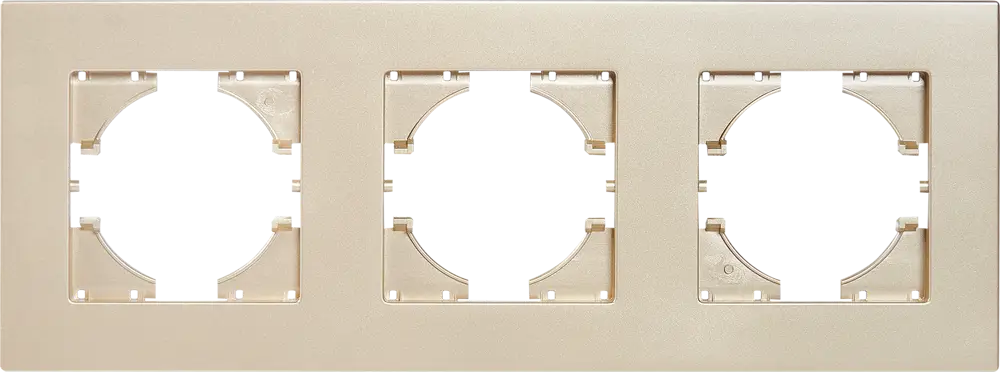 Рамка GUSI Electric City на 3 розетки в элегантном цвете шампань 84695723
