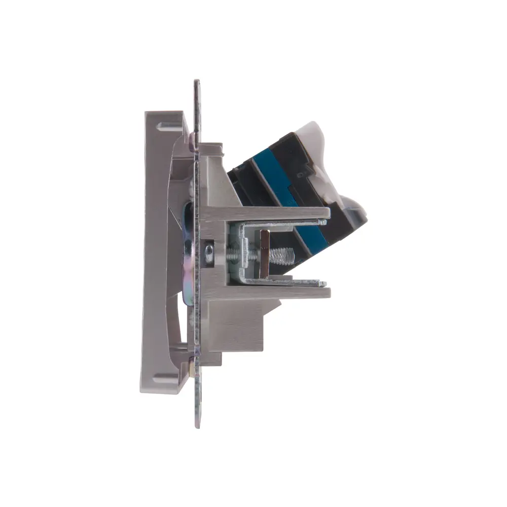 Компьютерная розетка встраиваемая Werkel Hammer RJ45 без заземления цвет серебряный STLM-2128072 - Вид №2