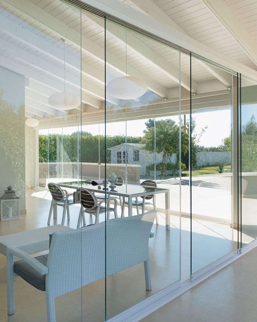 Protezioni Раздвижное алюминиевое окно без рамы Visio sun-id-1427153 - Вид №3