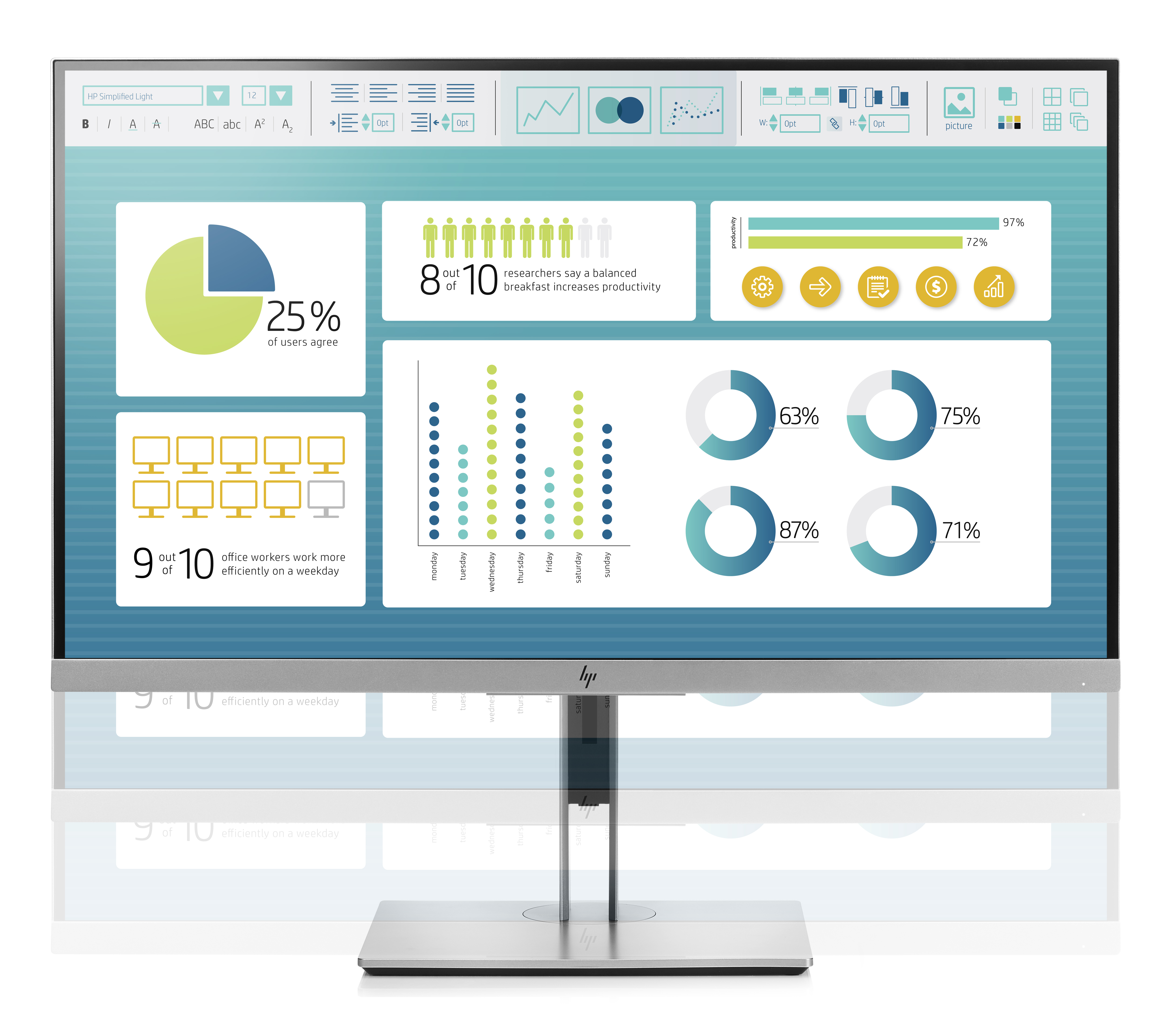 1FH50AA#ABB elitedisplay e273 monitor 27" ips micro edge, led backlit 178 / 178 250nits 1920 x 1080 1000:1 dp hdmi vga usb3.0*3 3-3-0 HP HP EliteDisplay Santreyd  - Вид №1