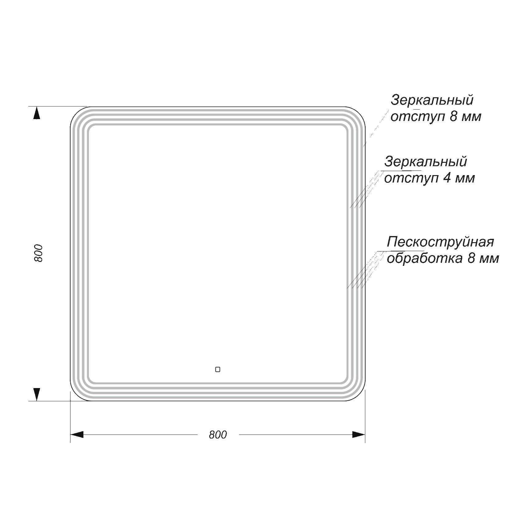 DIA80SLMRKCS0010 Зеркало Dial 800 SANITA LUXE  - Вид №5