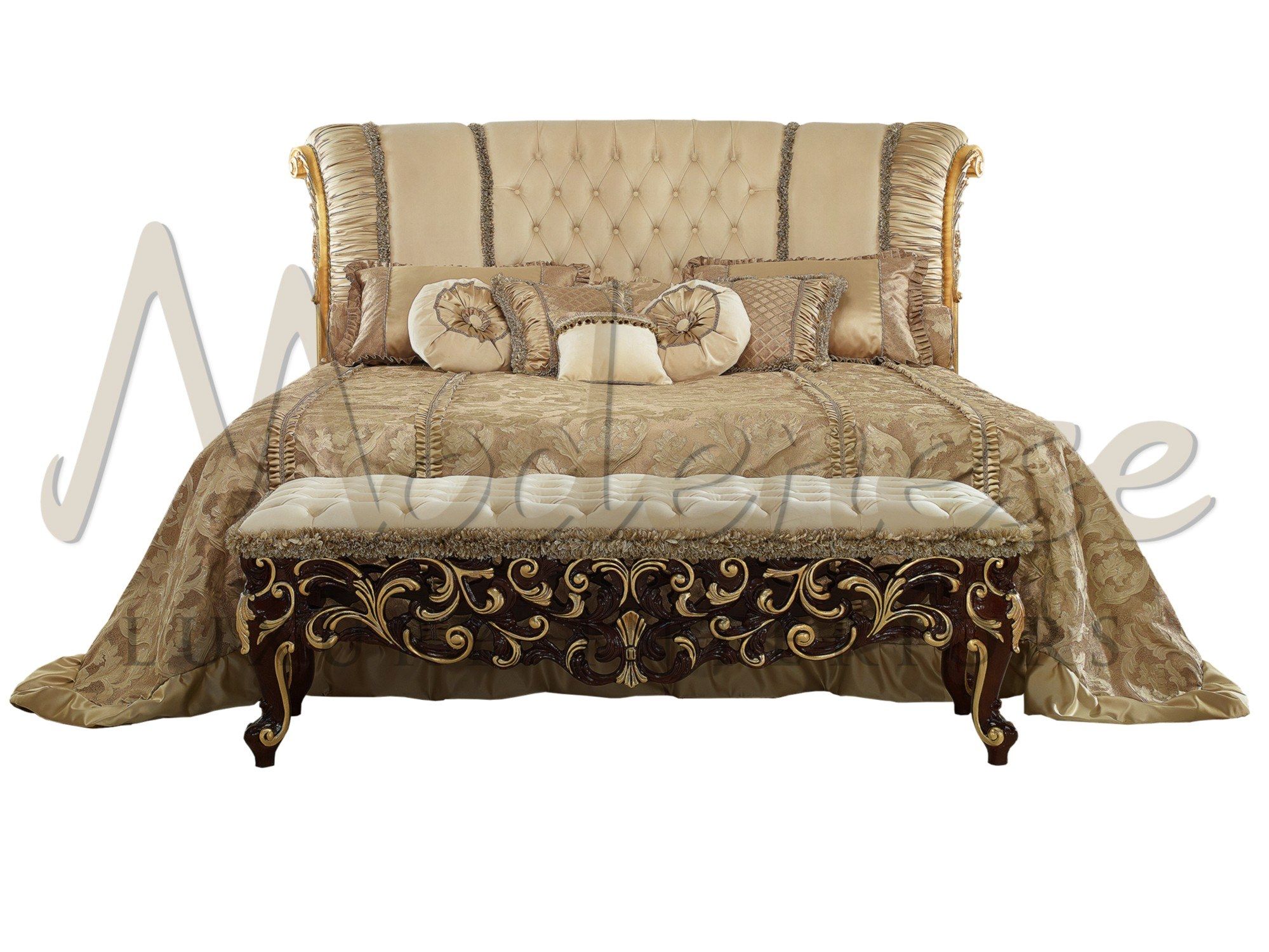 Кровать с капитонным изголовьем Modenese Luxury Interiors Royal ARCH-00028449 - Вид №3