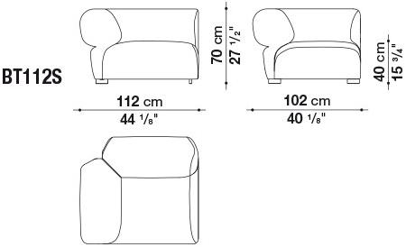 B&B Italia Outdoor Модульный угловой диван из ткани Butterfly sun-id-1421119 - Вид №16