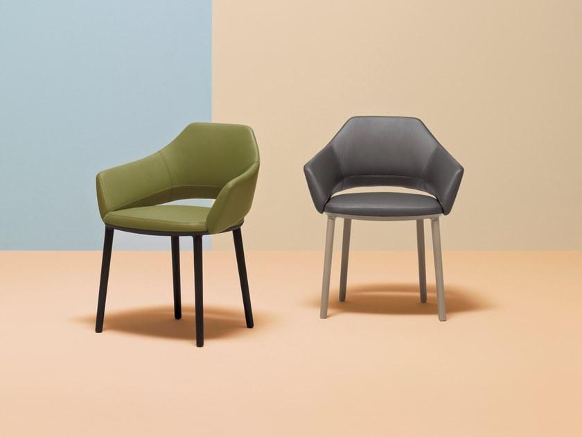 Pedrali Мягкое кожаное кресло с подлокотниками Vic 646 - Вид №5