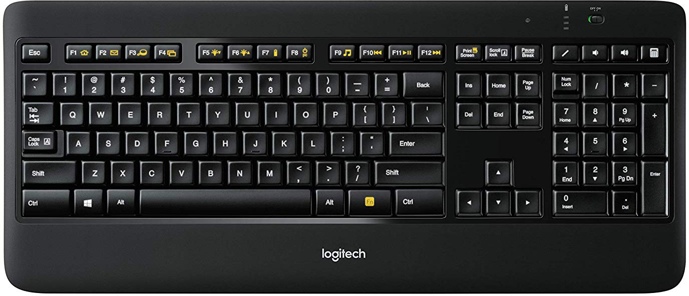 920-002395 Keyboard wireless illuminated k800 (usb, fm, 4 multimedia btn, low profile) retail Logitech Santreyd 