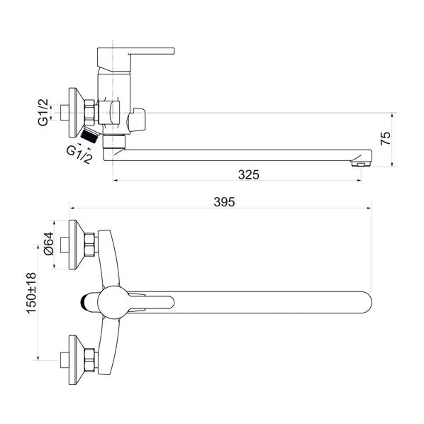 35-L35L/K ETA  Смеситель универсальный  ARGO kran 35l35lketa - Вид №1