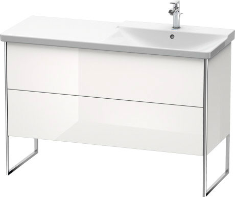 XS446908585 Тумбочка напольная XSquare #XS4469 1210 x 473 мм Белый глянцевый лак Duravit - Вид №2