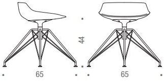 MDF Italia Табурет поворотный на жердочке Flow sun-id-1443050 - Вид №2