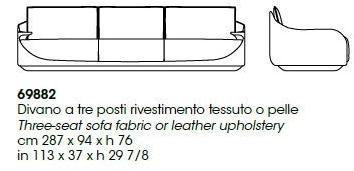 Giorgetti 3-х местный тканевый диван Martini sun-id-1374408 - Вид №3