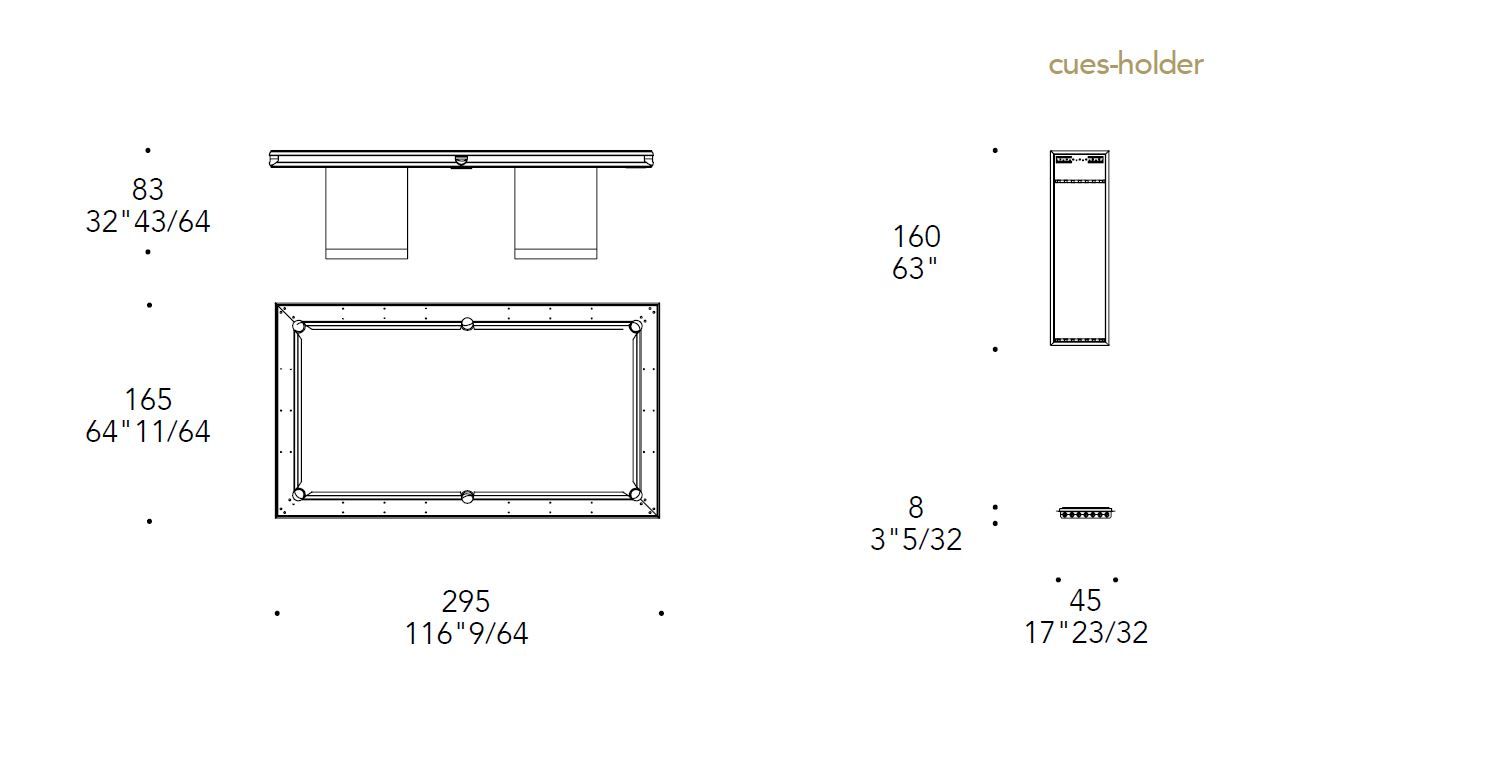 Деревянный и стеклянный прямоугольный бильярдный стол REFLEX ARCH-00048217 - Вид №2