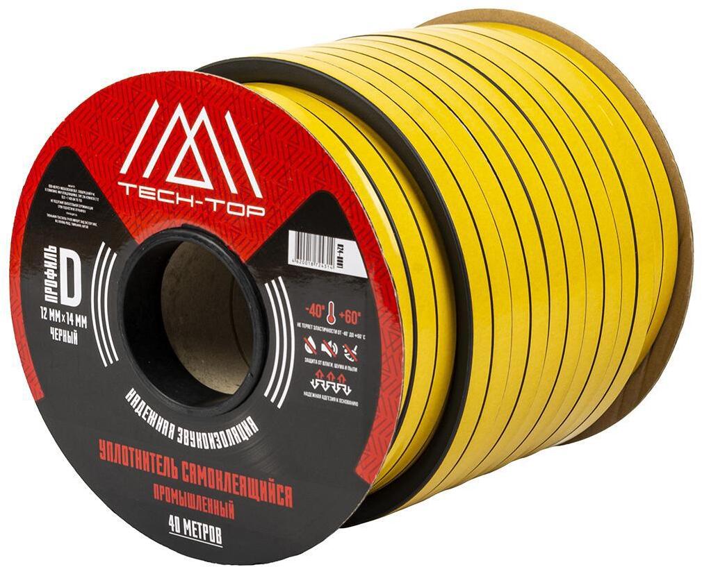 90604860 Уплотнитель 4000х14х12мм черный STLM-0303310 TECH-TOP
