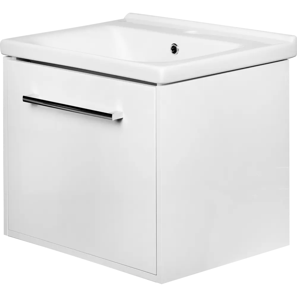 Тумба под раковину подвесная Aquaton Мерида 60 см цвет белый STLM-2073088 - Вид №1