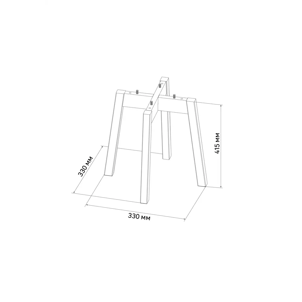 Каркас для табурета Гавр Delinia 33x33x41.5 см 42 см дерево цвет топо 83697035 STLM-2084450  - Вид №5