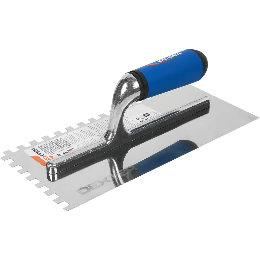 Гладилка зубчатая из нержавеющей стали Dexter AOTSS817 130x280 мм, зуб 8x8 мм STLM-2084549