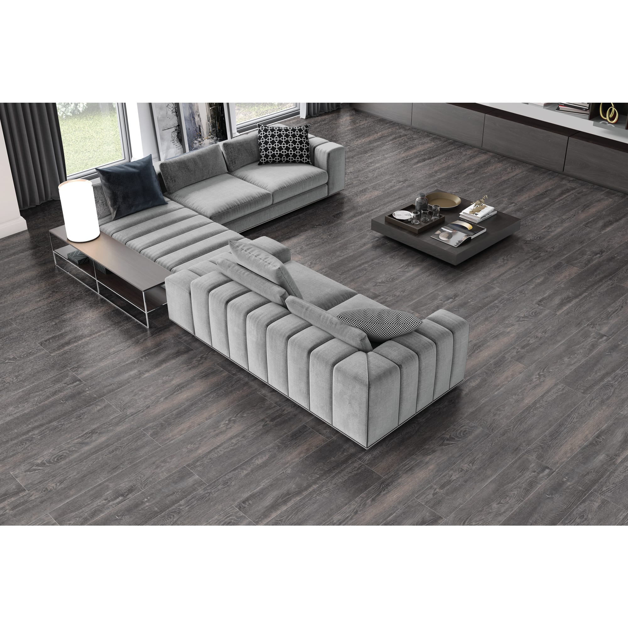 85246019 SPC плитка «Дуб Дымчатый» 42 класс толщина 3.5 мм 2.16 м² Santreyd  - Вид №7