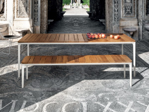 Прямоугольный садовый стол из тикового дерева