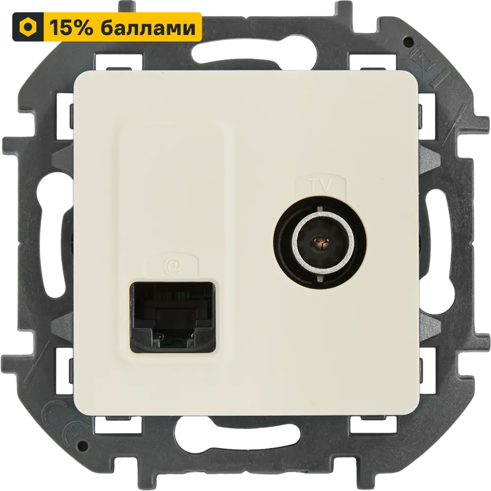 LEXMAN Lilian - комбинированная розетка ТВ+RJ45 для скрытого монтажа 86761362