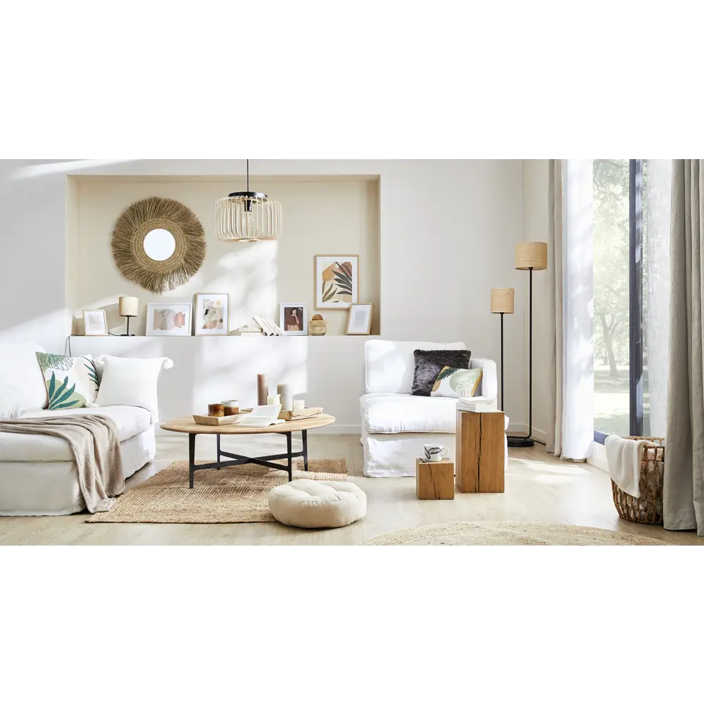 Круглый джутовый ковер INSPIRE Nils натурального цвета диаметр 100 см 82063309 STLM-1049535 - Вид №6