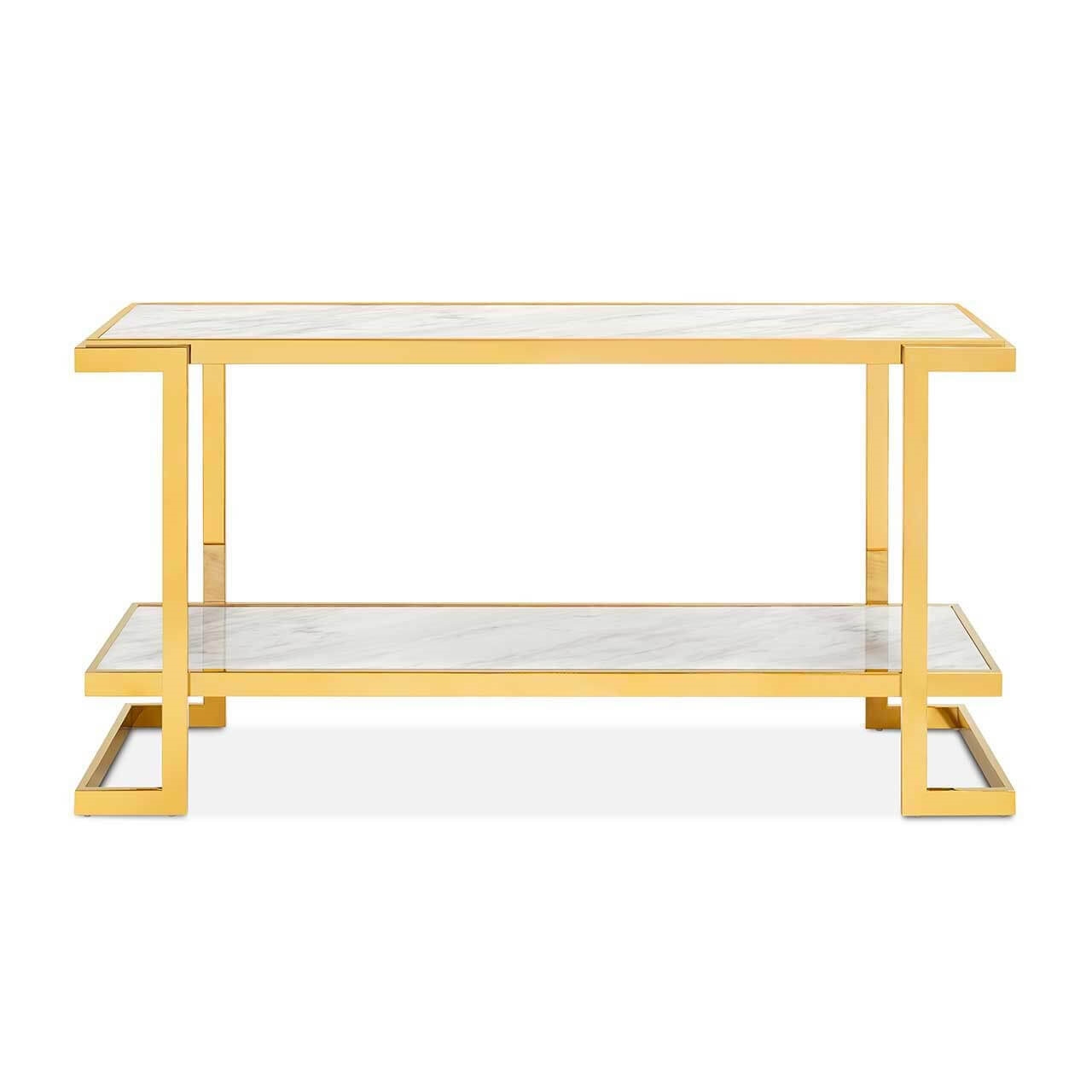 450286-18 ABHIKA CONSOLLE CROWNE MAR H56 150X40 WHITE/GOLD 