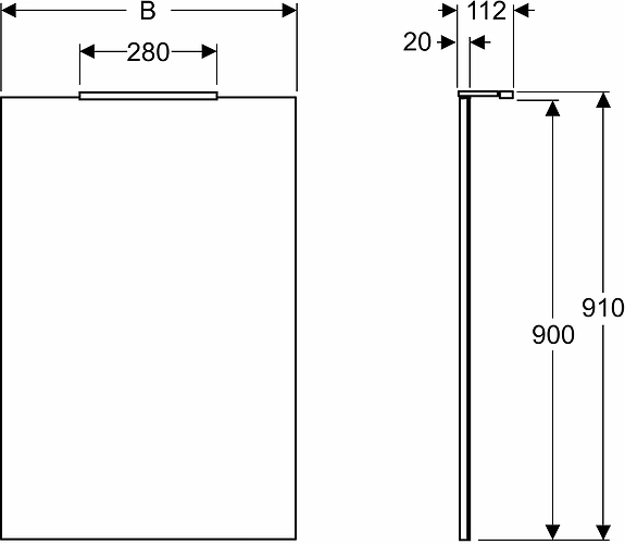 9462205201 IDO Reflect Верхнее зеркало, с верхней подсветкой, W = 800 мм - Вид №1