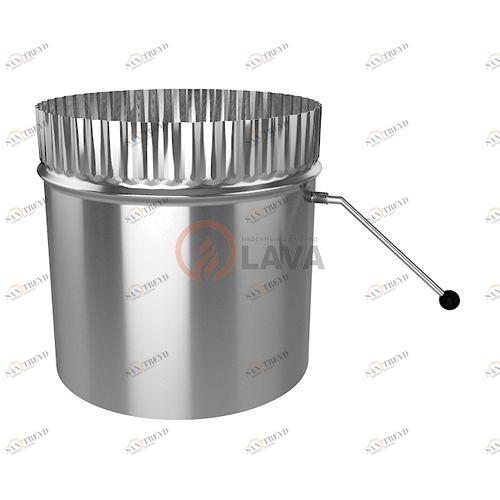 Шибер поворотный LAVA 130, нерж. 439 (0,8) 3190