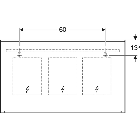 501.070.00.1 Зеркало с подсветкой Geberit Option Plus с прямым и непрямым освещением Geberit  - Вид №22
