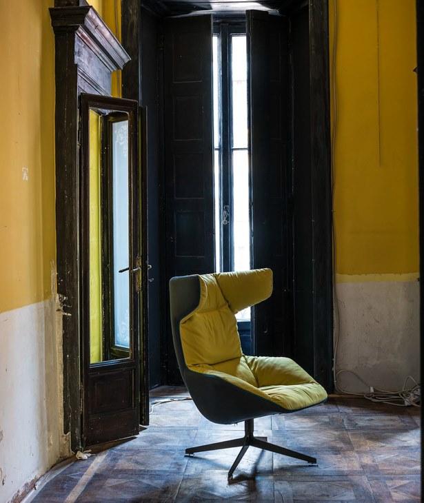 Moroso Кресло поворотное на 4-х спицах с высокой спинкой Take a line for a walk sun-id-1370506 - Вид №10