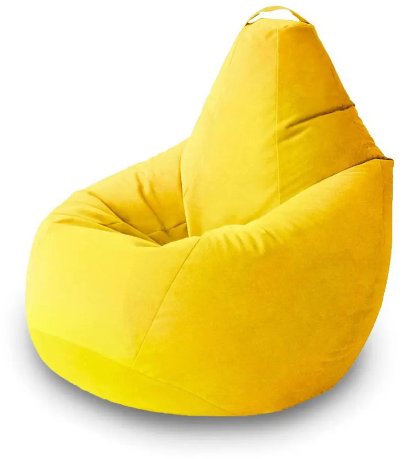 90662906 Мягкое кресло-мешок Mypuff bbb_535 XXXXL Комфорт, большой велюр, ярко-желтый STLM-0328128