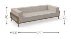 Talenti 3-х местный тканевый диван Cleo teak Clediv - Вид №7