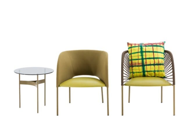 Кресло с подлокотниками и плетеной спинкой MOROSO Yumi ARCH-00063844 - Вид №3