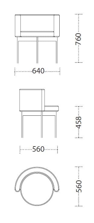 Мягкий стул с подлокотниками Ronda Design Ghanta ARCH-00067983 - Вид №2