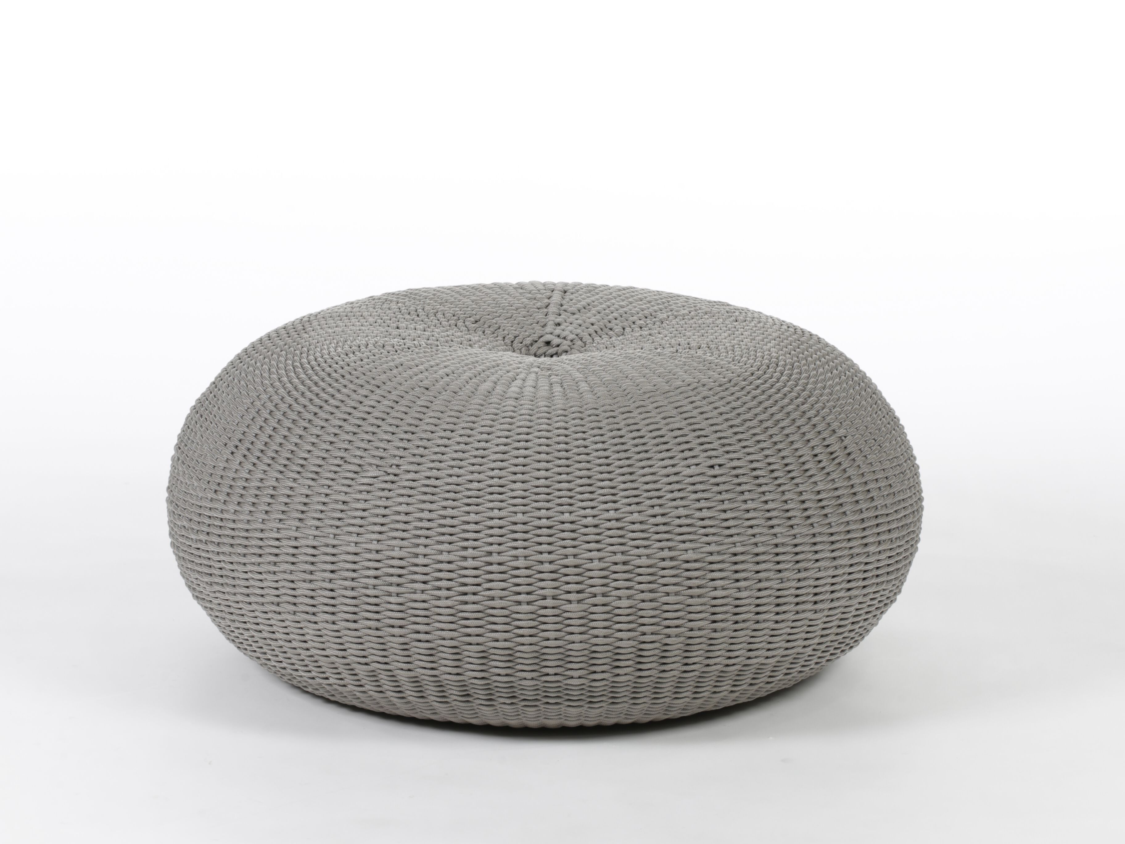 Плетеный алюминиевый круглый садовый пуф Nodo Italia ROUND DONUT ARCH-00124646 - Вид №2