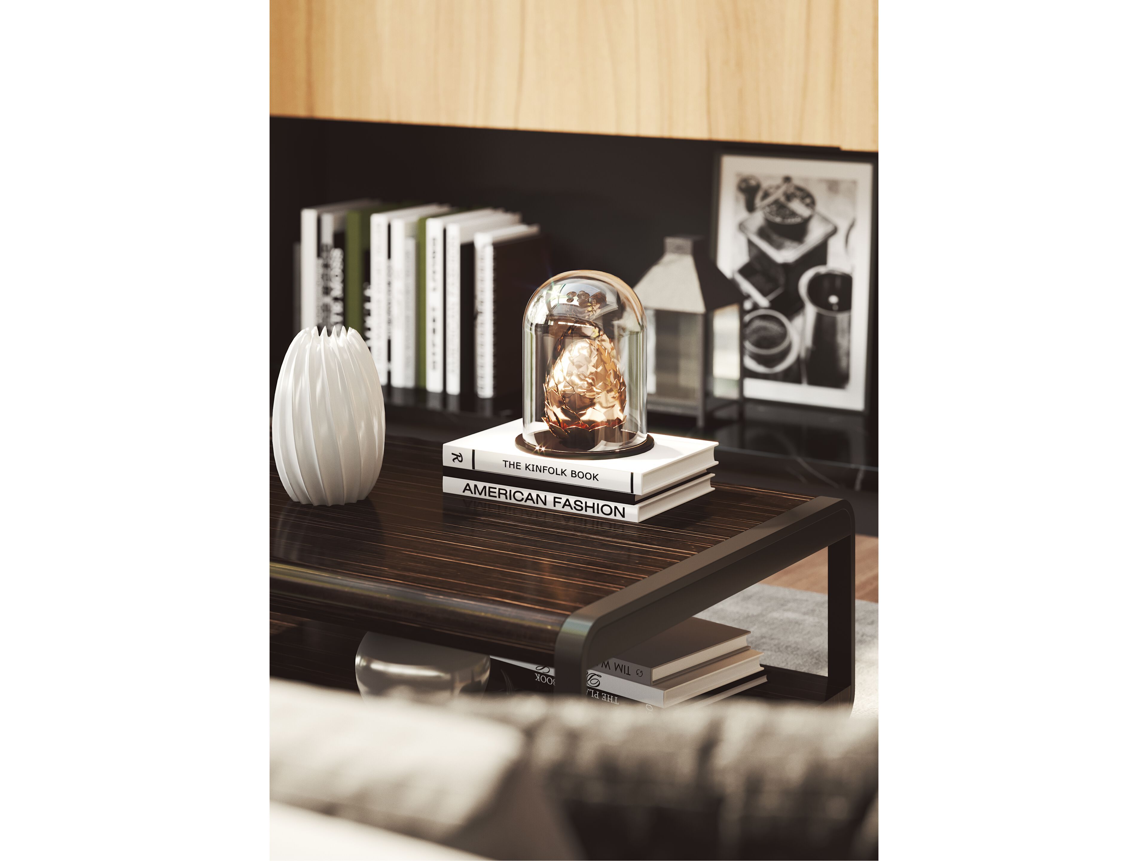 Деревянный прямоугольный журнальный столик с журнальной стойкой PRADDY Metro ARCH-00086270 - Вид №2