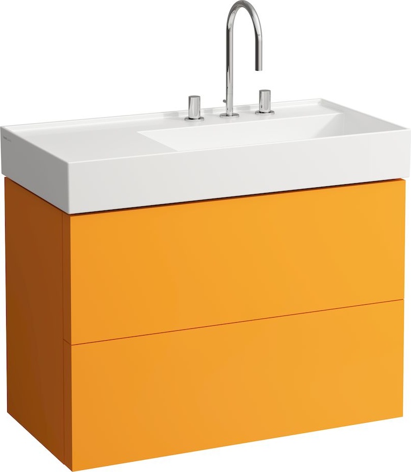 H8103394001111 Раковина с полочкой слева, со специальным скрытым сливом LAUFEN PRO - Вид №5