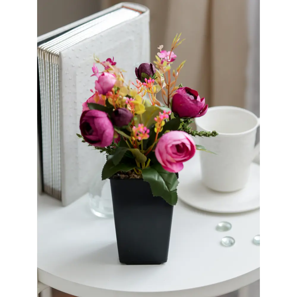 89356241 Искусственное растение в горшке камелия h30 см цвет малиновый STLM-0963512 Santreyd  - Вид №4