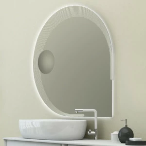 Зеркало с увеличительным зеркалом и со встроенной LED подсветкой 45012, 90х90 CEZARES 45012