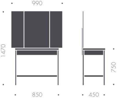 Heavens Туалетный столик из дуба Scarlett sun-id-1388142 - Вид №2