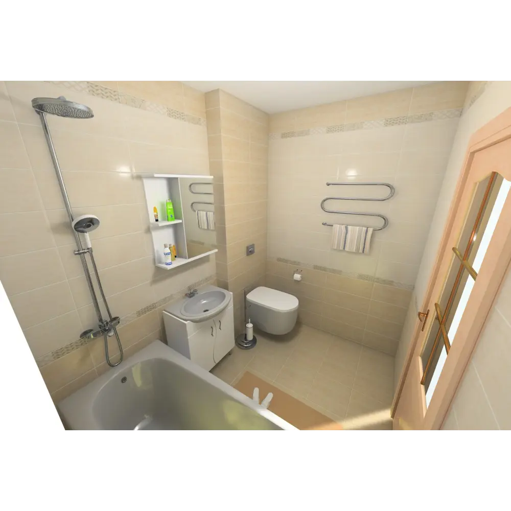 Плитка настенная Marmi Beige 20.1х50.5 см 1.52 м2 цвет бежевый 16358672 STLM-2068833 Azori  - Вид №4